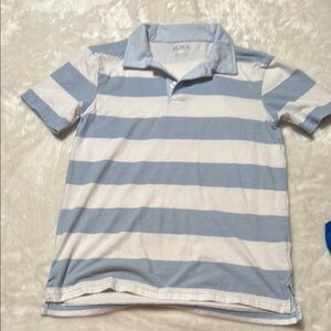Place Blue and White Striped Polo Shirt Classic Cotton Design